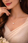 Pearl Pendant Necklace  Chain