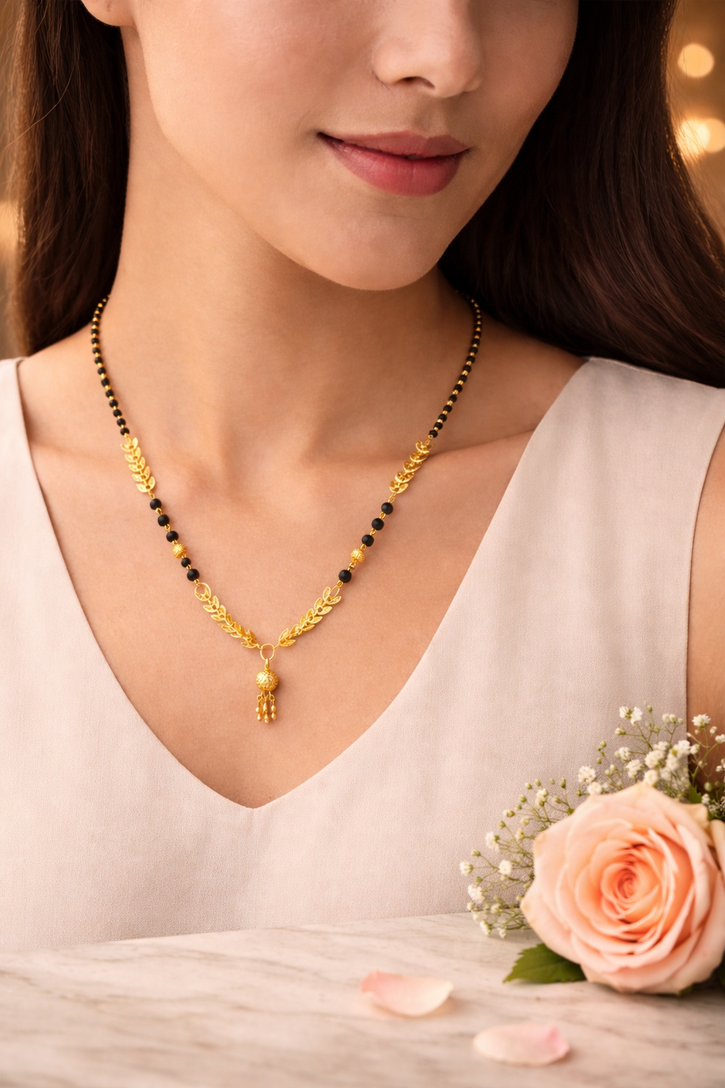 Premium Gold Leaf Mangalsutra