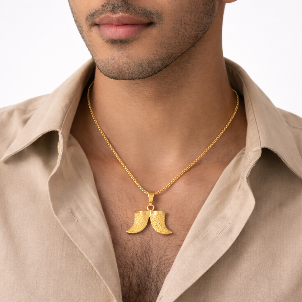 Classic Gold Pendant Chain – Unisex Fashion Necklace