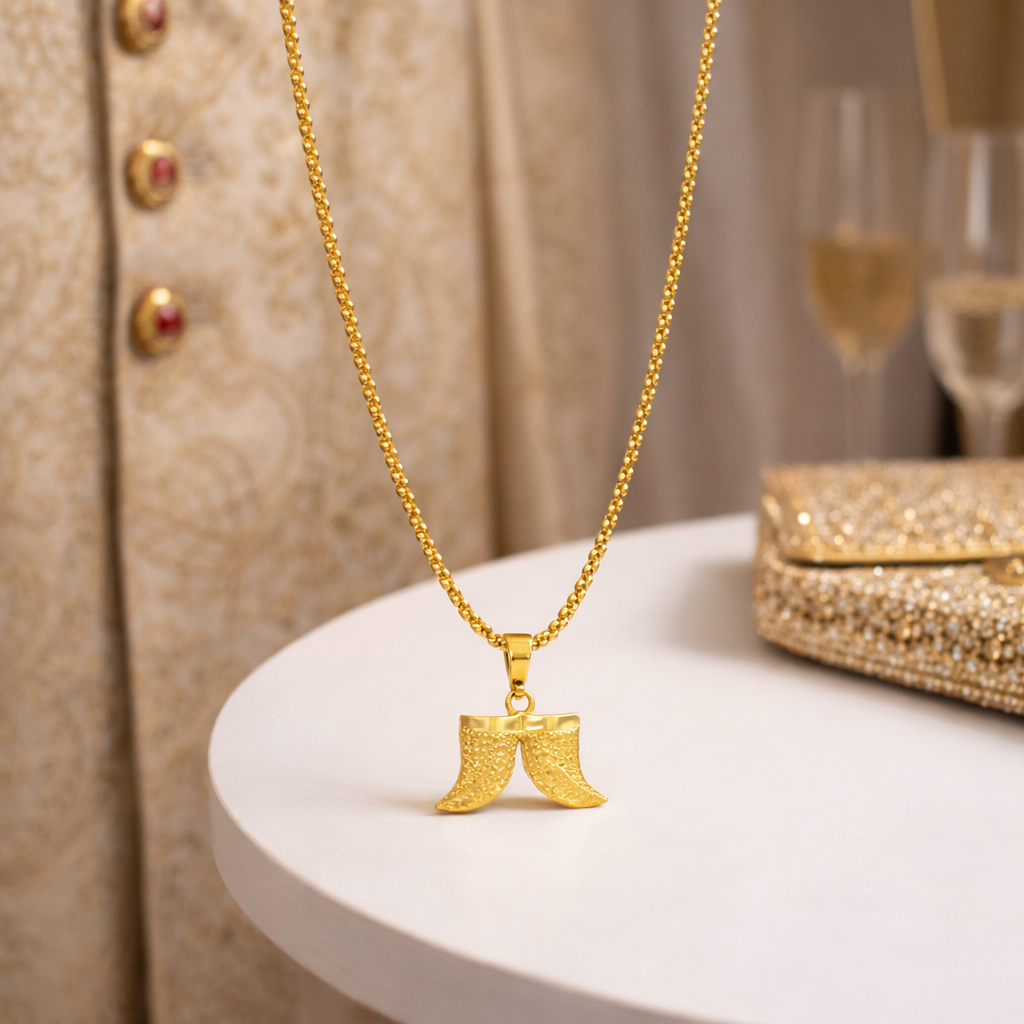 Classic Gold Pendant Chain – Unisex Fashion Necklace
