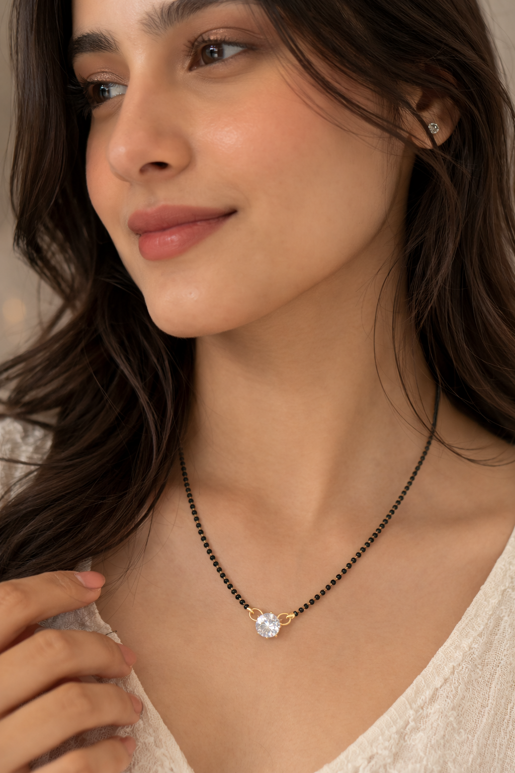 Minimal Black Bead Mangalsutra – Elegant Daily Wear Necklace