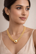 Minimal Gold Ball Jewelry Set