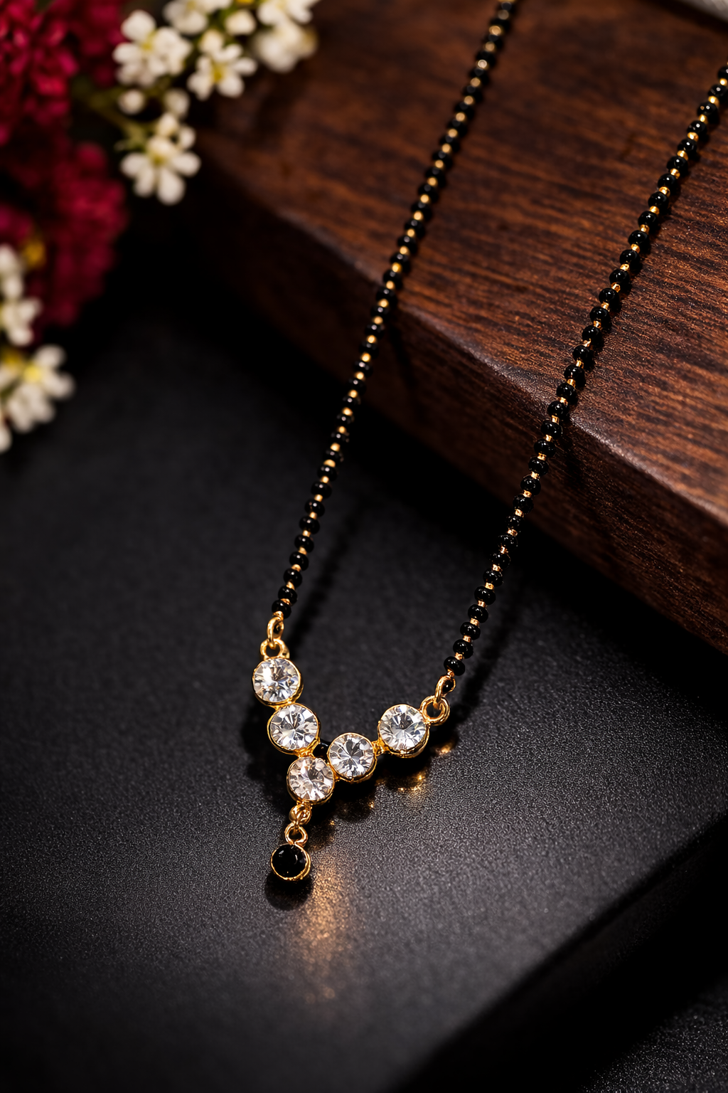 Stylish Mangalsutra Sparkling Crystal Design